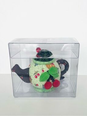 Mary Engelbreit TEAPOT PINCUSHION Dritz SHELF DECOR Cherries NWT